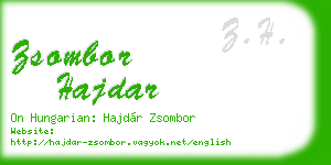 zsombor hajdar business card