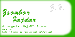 zsombor hajdar business card